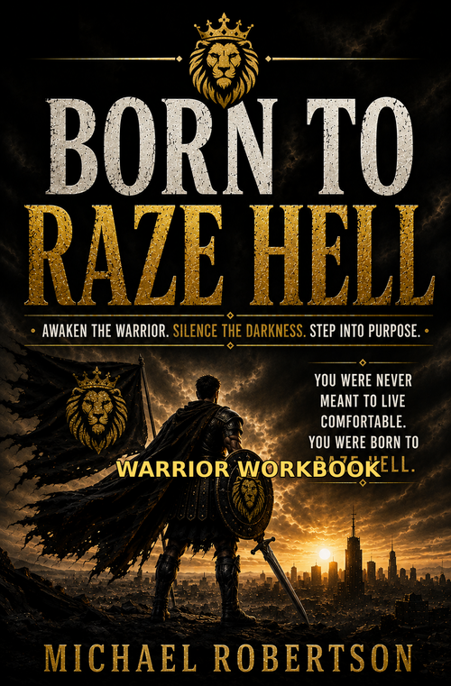 Born To Raze Hell Warrior Workbook front cover by Michael Robertson