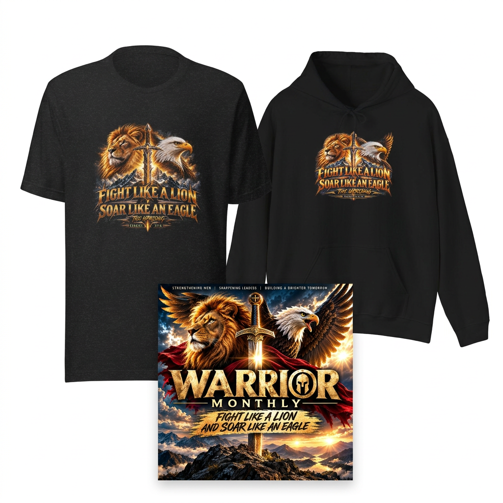 Revised Complete Warrior Package with one shirt, one hoodie, and magazine cover